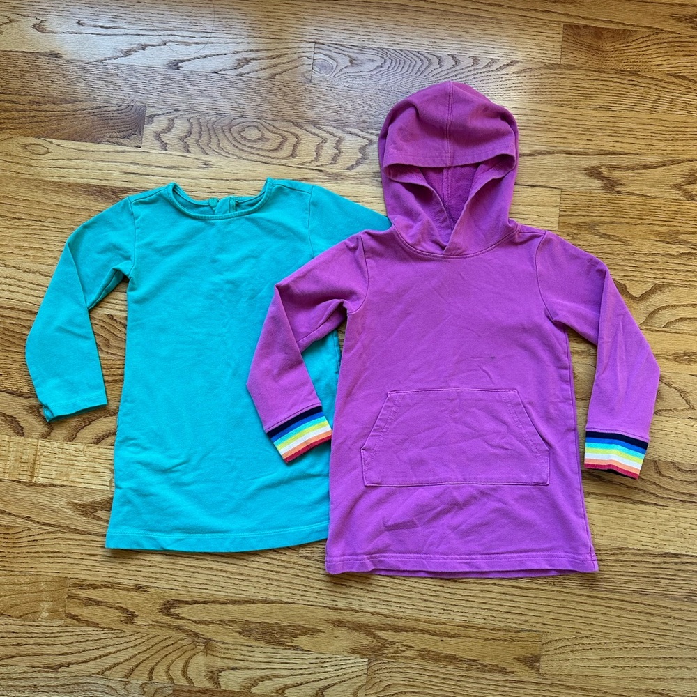 Primary Teal and Magenta Long Sleeve Dresses